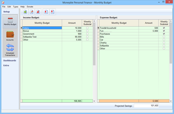 Portable Moneyble Personal Finance screenshot