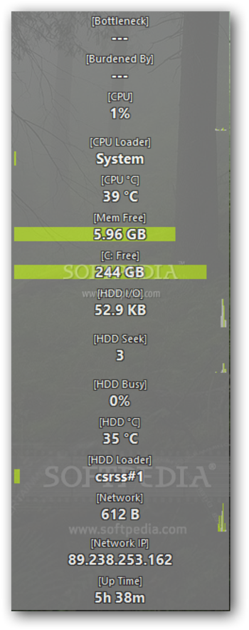 Portable Moo0 System Monitor screenshot