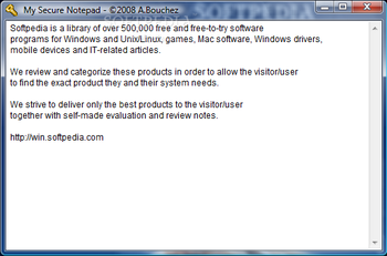 Portable My Secure Notepad screenshot 2