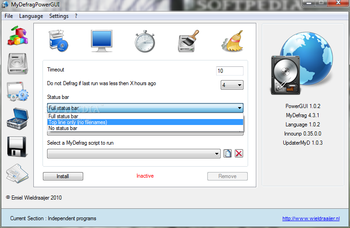 Portable MyDefragPowerGUI screenshot 10