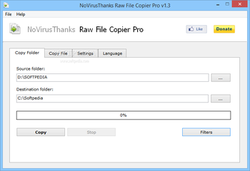 Portable NoVirusThanks Raw File Copier Pro screenshot