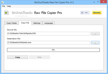 Portable NoVirusThanks Raw File Copier Pro screenshot 2