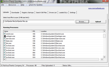 Portable NoVirusThanks Uploader screenshot