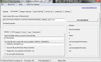 Portable NoVirusThanks Uploader screenshot 2