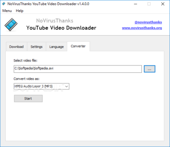 Portable NoVirusThanks YouTube Video Downloader screenshot 3