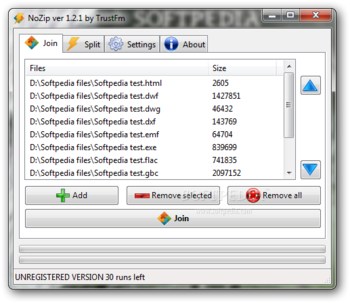 Portable NoZip screenshot