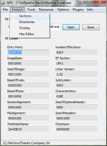 Portable NPE File Analyzer screenshot 2