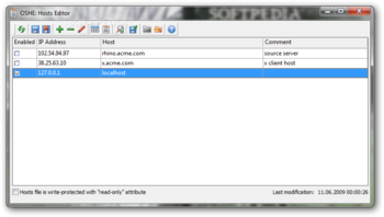 Portable OSHE: Hosts Editor screenshot