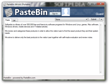 Portable PasteBin screenshot