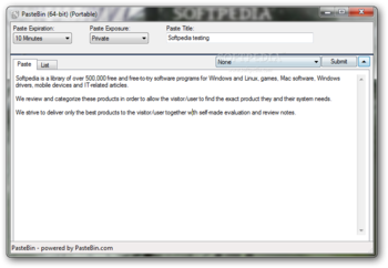 Portable PasteBin screenshot 2