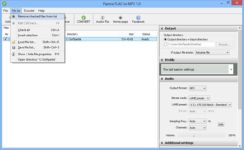 Portable Pazera FLAC to MP3 screenshot 3