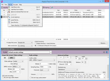 Portable Pazera Free FLV to AVI Converter screenshot 6