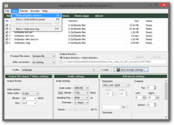 Portable Pazera Free Video to 3GP Converter screenshot 3