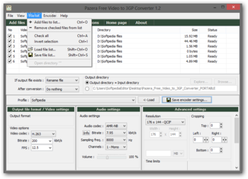 Portable Pazera Free Video to 3GP Converter screenshot 4