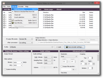 Portable Pazera Free Video to Flash Converter screenshot 4