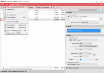 Portable Pazera WMA to MP3 Converter screenshot 4