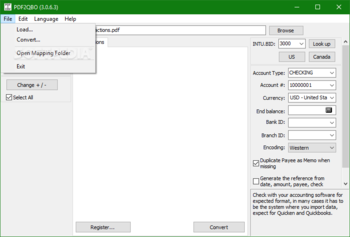 Portable PDF2QBO screenshot 2