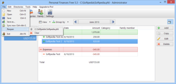 Portable Personal Finances Free screenshot 4