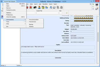 Portable Personal Video Database screenshot 2