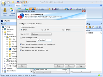 Portable PowerArchiver 2009 screenshot 7