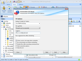 Portable PowerArchiver 2009 screenshot 8