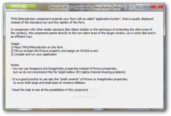 Portable Precision NCA Components for VCL screenshot