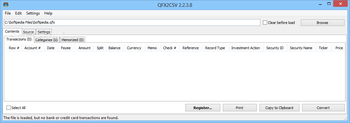 Portable QFX2CSV screenshot