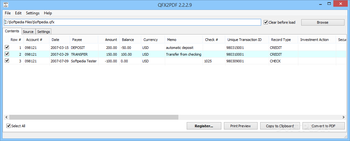 Portable QFX2PDF screenshot