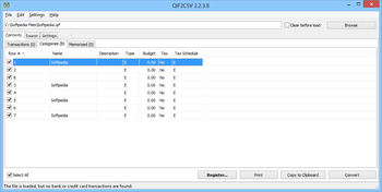 Portable QIF2CSV screenshot