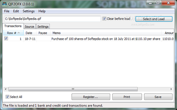 Portable QIF2OFX screenshot