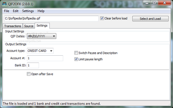 Portable QIF2OFX screenshot 3