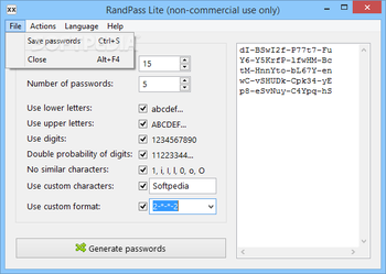 Portable RandPass Lite screenshot 2