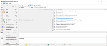 Portable Rapid Environment Editor screenshot 2