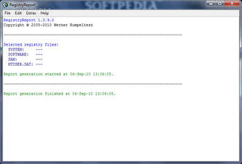 Portable RegistryReport screenshot