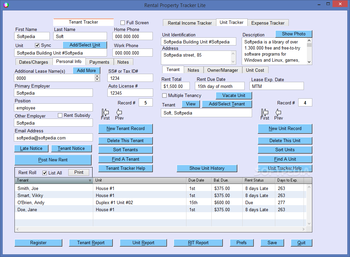 Portable Rental Property Tracker Lite screenshot 2