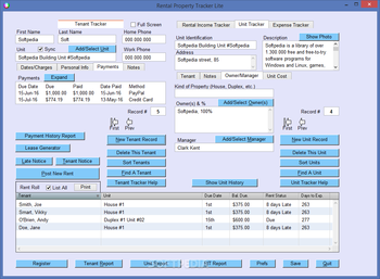 Portable Rental Property Tracker Lite screenshot 4