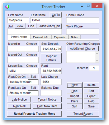 Portable Rental Property Tracker Plus screenshot 2