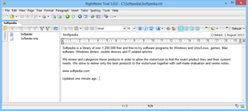 Portable RightNote screenshot