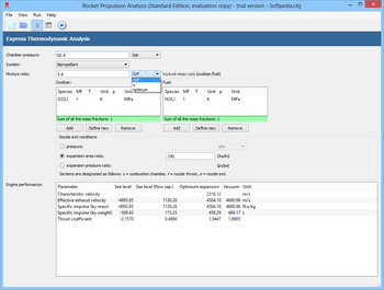 Portable Rocket Propulsion Analysis Standard screenshot