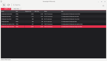 Portable Romeolight HTMLminify screenshot