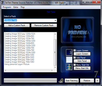 Portable Se7en Theme Source Patcher screenshot