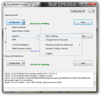 Portable SecureWAMP screenshot 2