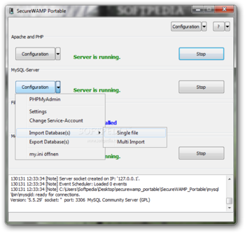 Portable SecureWAMP screenshot 3