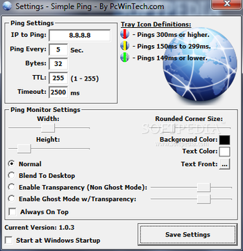 Portable Simple Ping screenshot