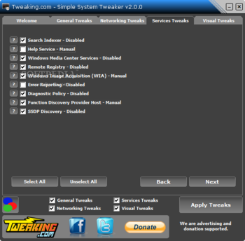 Portable Simple System Tweaker screenshot 3