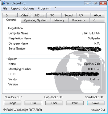 Portable SimpleSysInfo screenshot