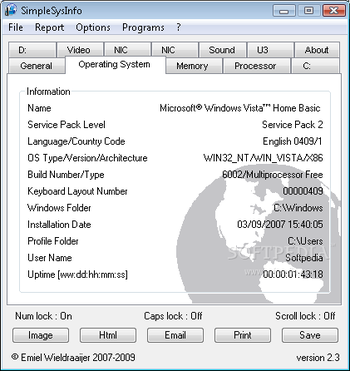 Portable SimpleSysInfo screenshot 2