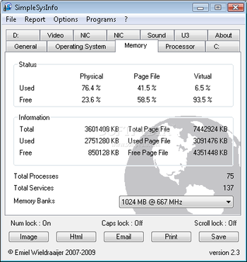 Portable SimpleSysInfo screenshot 3