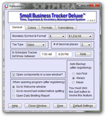 Portable Small Business Tracker Deluxe screenshot 10