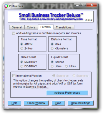 Portable Small Business Tracker Deluxe screenshot 12